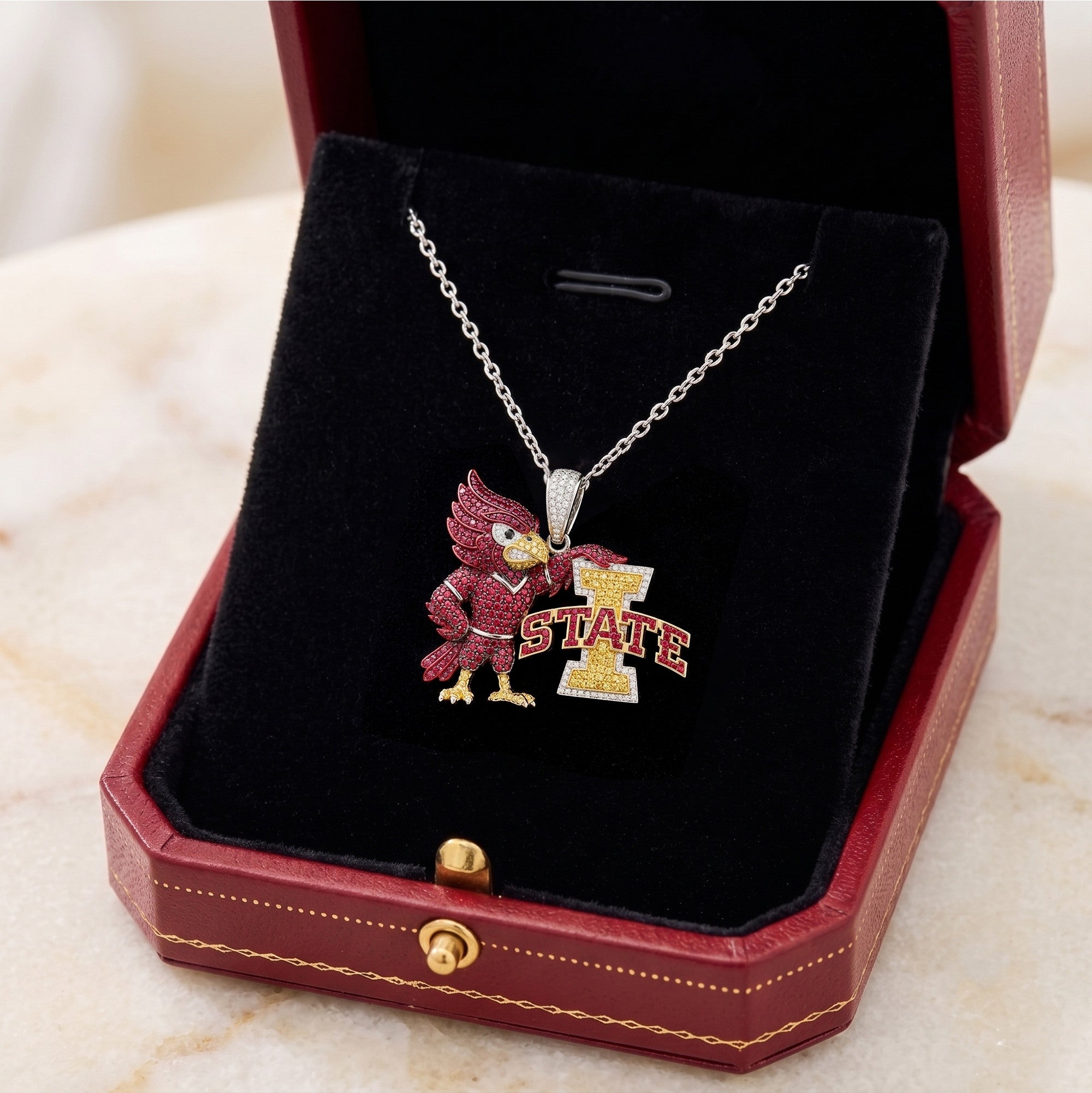 ISC Solid Gold Chain with Diamond Pendant HTTT