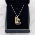 NDFI Solid Gold Chain with Diamond Pendant HTTT